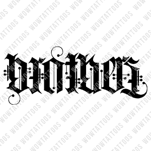 Brothers / Forever Ambigram Tattoo Instant Download (Design + Stencil) STYLE: A