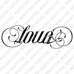 Love / Amor Ambigram Tattoo Instant Download (Design + Stencil) STYLE: D