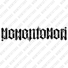 Load image into Gallery viewer, Memento Mori (LATIN: &quot;Remember that you have to die&quot;) Ambigram Tattoo Instant Download (Design + Stencil)