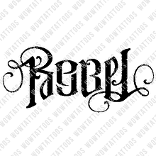 Load image into Gallery viewer, Rebel / Angel Ambigram Tattoo Instant Download (Design + Stencil) STYLE: Z - Wow Tattoos