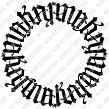 Load image into Gallery viewer, Karma Circle Ambigram Tattoo Instant Download (Design + Stencil) - Wow Tattoos