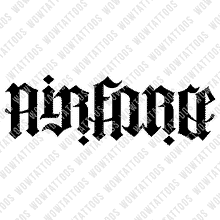 Load image into Gallery viewer, Air Force / Aim High Ambigram Tattoo Instant Download (Design + Stencil) STYLE: Q - Wow Tattoos