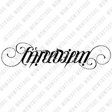 Load image into Gallery viewer, Carpe Diem / Integrity Ambigram Tattoo Instant Download (Design + Stencil) STYLE: D - Wow Tattoos