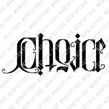 Load image into Gallery viewer, Choice / Destiny Ambigram Tattoo Instant Download (Design + Stencil) STYLE: Z - Wow Tattoos