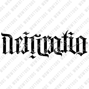 Dei Gratia / Carpe Diem Ambigram Tattoo Instant Download (Design + Stencil) STYLE: B - Wow Tattoos