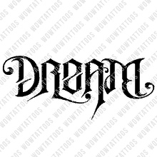 Load image into Gallery viewer, Dream / Believe Ambigram Tattoo Instant Download (Design + Stencil) STYLE: Z - Wow Tattoos