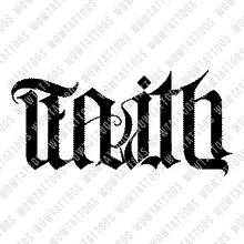 Load image into Gallery viewer, Faith / Dream Ambigram Tattoo Instant Download (Design + Stencil) STYLE: K - Wow Tattoos