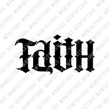 Load image into Gallery viewer, Faith / Hope Ambigram Tattoo Instant Download (Design + Stencil) STYLE: F - Wow Tattoos