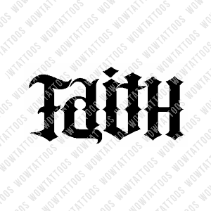 Faith / Hope Ambigram Tattoo Instant Download (Design + Stencil) STYLE: F - Wow Tattoos