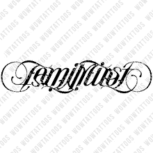 Load image into Gallery viewer, Family First Ambigram Tattoo Instant Download (Design + Stencil) STYLE: D - Wow Tattoos