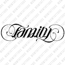 Load image into Gallery viewer, Family / Forever Ambigram Tattoo Instant Download (Design + Stencil) STYLE: D - Wow Tattoos
