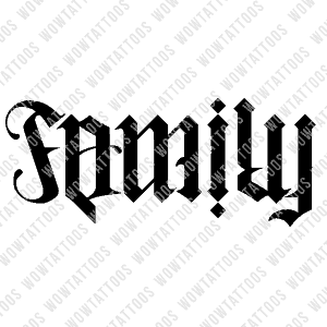 Family / Friends Ambigram Tattoo Instant Download (Design + Stencil) STYLE: M - Wow Tattoos