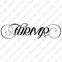 Load image into Gallery viewer, Forever / Always Ambigram Tattoo Instant Download (Design + Stencil) STYLE: D - Wow Tattoos