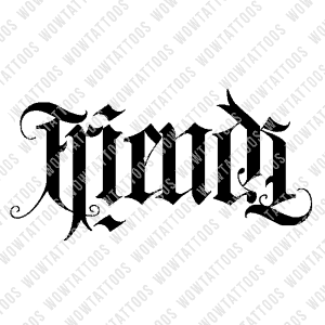 Friends / Family Ambigram Tattoo Instant Download (Design + Stencil) STYLE: B - Wow Tattoos