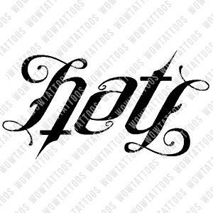 Hate Ambigram Tattoo Instant Download (Design + Stencil) STYLE: D - Wow Tattoos