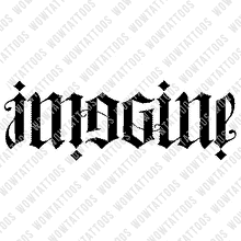 Load image into Gallery viewer, Imagine Ambigram Tattoo Instant Download (Design + Stencil) STYLE: L - Wow Tattoos