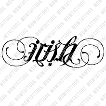 Load image into Gallery viewer, Irish / Pride Ambigram Tattoo Instant Download (Design + Stencil) STYLE: D - Wow Tattoos