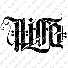 Load image into Gallery viewer, Life / Death Ambigram Tattoo Instant Download (Design + Stencil) STYLE: A - Wow Tattoos