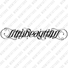 Load image into Gallery viewer, Life Is Beautiful Ambigram Tattoo Instant Download (Design + Stencil) STYLE: D - Wow Tattoos