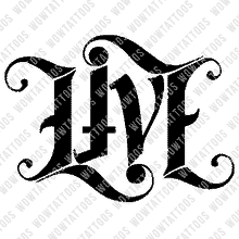 Load image into Gallery viewer, Live / Life Ambigram Tattoo Instant Download (Design + Stencil) STYLE: Z - Wow Tattoos