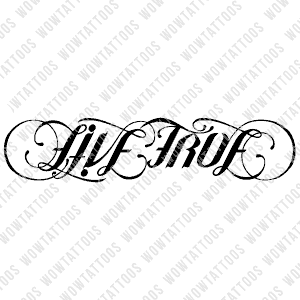 Live True / Love Life Ambigram Tattoo Instant Download (Design + Stencil) STYLE: D - Wow Tattoos