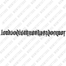 Load image into Gallery viewer, Lord God Is My Only Redeemer Ambigram Tattoo Instant Download (Design + Stencil) STYLE: F - Wow Tattoos