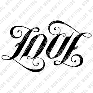 Love Ambigram Tattoo Instant Download (Design + Stencil) STYLE: D - Wow Tattoos