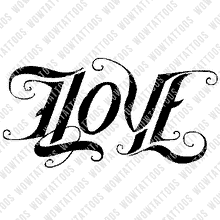 Load image into Gallery viewer, Love / Hope Ambigram Tattoo Instant Download (Design + Stencil) STYLE: D - Wow Tattoos