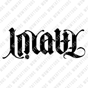 Loyalty / Family Ambigram Tattoo Instant Download (Design + Stencil) STYLE: R - Wow Tattoos
