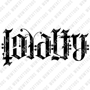 Loyalty / Respect Ambigram Tattoo Instant Download (Design + Stencil) STYLE: A - Wow Tattoos