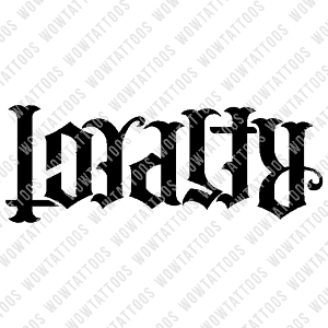 Loyalty / Respect Ambigram Tattoo Instant Download (Design + Stencil) STYLE: S - Wow Tattoos