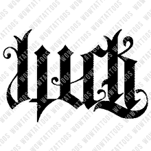 Load image into Gallery viewer, Luck / Fate Ambigram Tattoo Instant Download (Design + Stencil) STYLE: L - Wow Tattoos