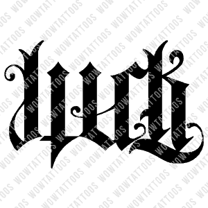 Luck / Fate Ambigram Tattoo Instant Download (Design + Stencil) STYLE: L - Wow Tattoos