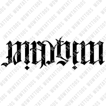 Load image into Gallery viewer, Mayhem / Mischief Ambigram Tattoo Instant Download (Design + Stencil) STYLE: L - Wow Tattoos