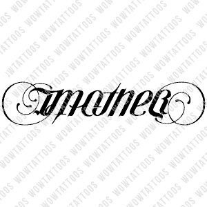 Mother / Daughter Ambigram Tattoo Instant Download (Design + Stencil) STYLE: D - Wow Tattoos