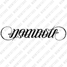 Load image into Gallery viewer, Namaste Ambigram Tattoo Instant Download (Design + Stencil) STYLE: D - Wow Tattoos