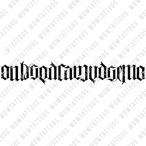 Only God Can Judge Me Ambigram Tattoo Instant Download (Design + Stencil) STYLE: L - Wow Tattoos