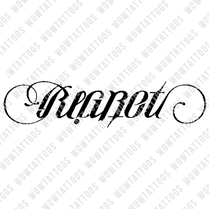 Regret / Nothing Ambigram Tattoo Instant Download (Design + Stencil) STYLE: D - Wow Tattoos