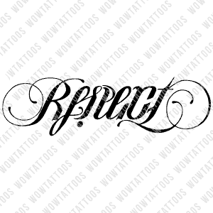 Respect / Family Ambigram Tattoo Instant Download (Design + Stencil) STYLE: D - Wow Tattoos