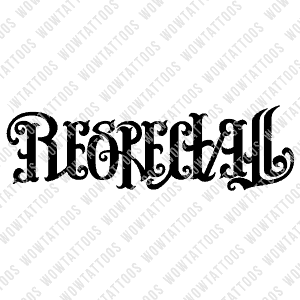 Respect All / Fear None Ambigram Tattoo Instant Download (Design + Stencil) STYLE: Z - Wow Tattoos