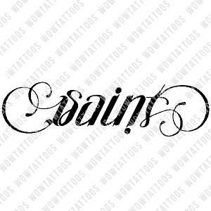 Saint / Sinner Ambigram Tattoo Instant Download (Design + Stencil) STYLE: D - Wow Tattoos