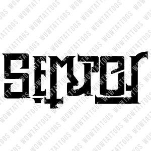 Semper / Fortis Ambigram Tattoo Instant Download (Design + Stencil) STYLE: Bionic - Wow Tattoos