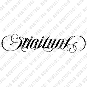 Spiritual / Harmony Ambigram Tattoo Instant Download (Design + Stencil) STYLE: D - Wow Tattoos