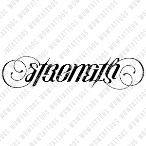 Strength / Struggle Ambigram Tattoo Instant Download (Design + Stencil) STYLE: D - Wow Tattoos