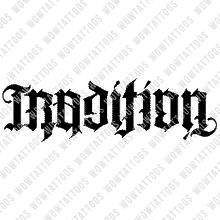 Load image into Gallery viewer, Tradition / Firefighter Ambigram Tattoo Instant Download (Design + Stencil) STYLE: E - Wow Tattoos