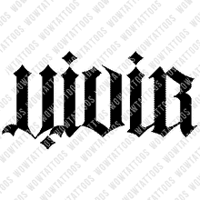 Load image into Gallery viewer, Vivir / Morir Ambigram Tattoo Instant Download (Design + Stencil) STYLE: L - Wow Tattoos