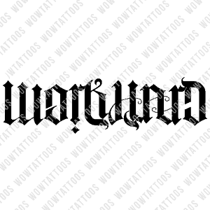 Work Hard / Carpe Diem Ambigram Tattoo Instant Download (Design + Stencil) STYLE: L - Wow Tattoos